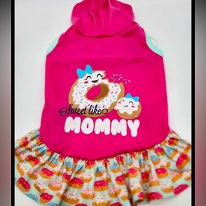 NWOT Play on Pet Dog Dress donut sweet hoodie t-shirt dress dog apparel clothing